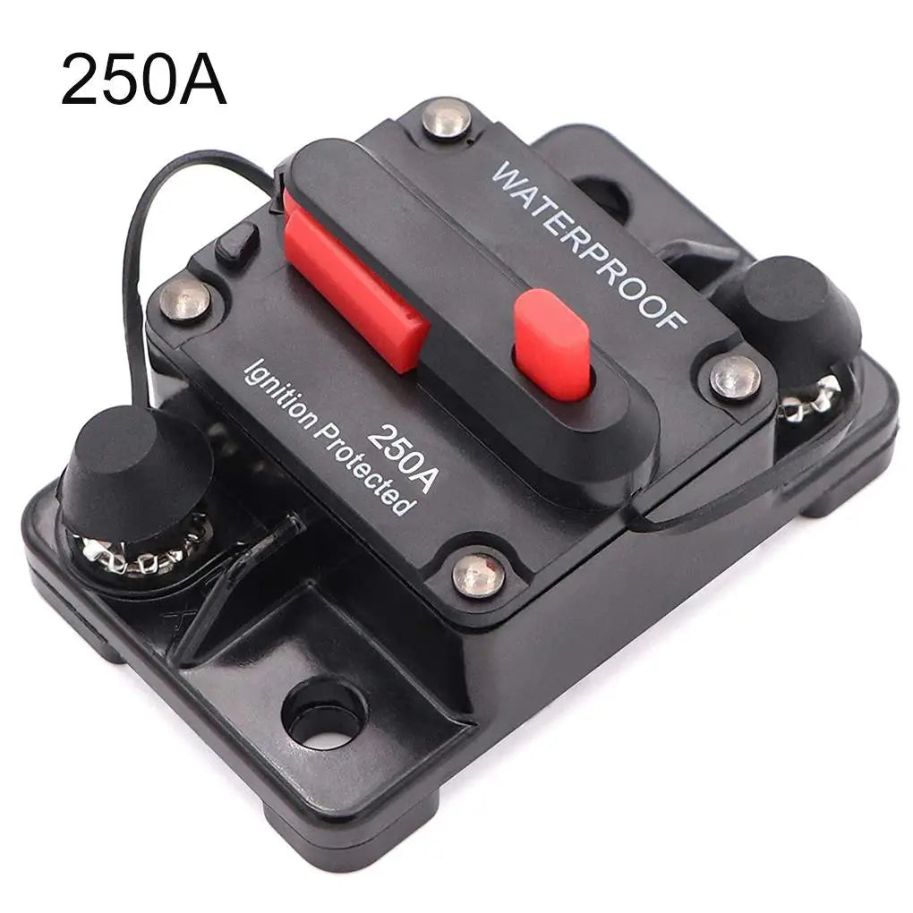 30A 40A 50A 60A 70A 80A 100A 120A 150A 200A 250A 300A AMP Circuit Breaker Fuse Reset 12-48V DC Car Boat Auto Waterproof