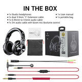 Oneodio A71 Wired Over Ear HiFi Headphones With Mic Studio DJ Headphone Professional Monitor Recording Mixing Headset For Gaming