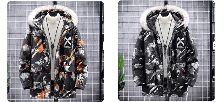 Men's Winter Parka 12XL 11XL 10XL Plus Size Jackets Men Fashion Thickened Camouflage Jacket Coat Male Outerwear Large Size Men