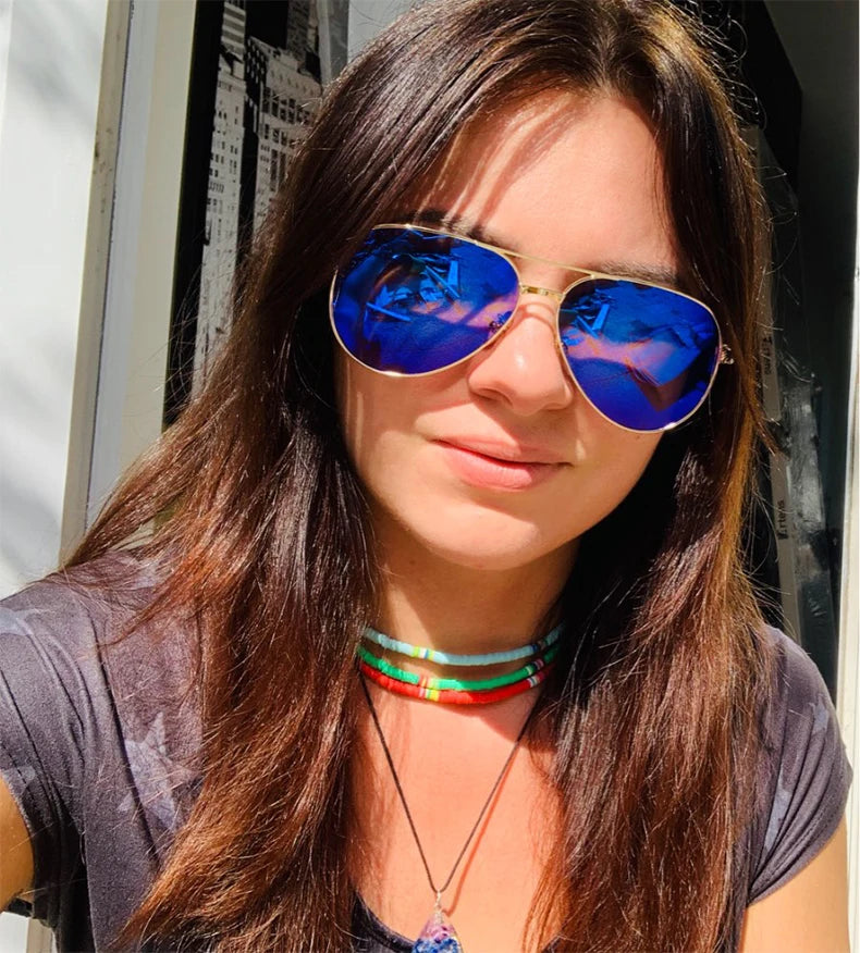 High Quality Pilot Sunglasses Women Polarized UV400 Sunglass Mirror Vintage Sun Glasses 2020 Sunglasses Woman With Box
