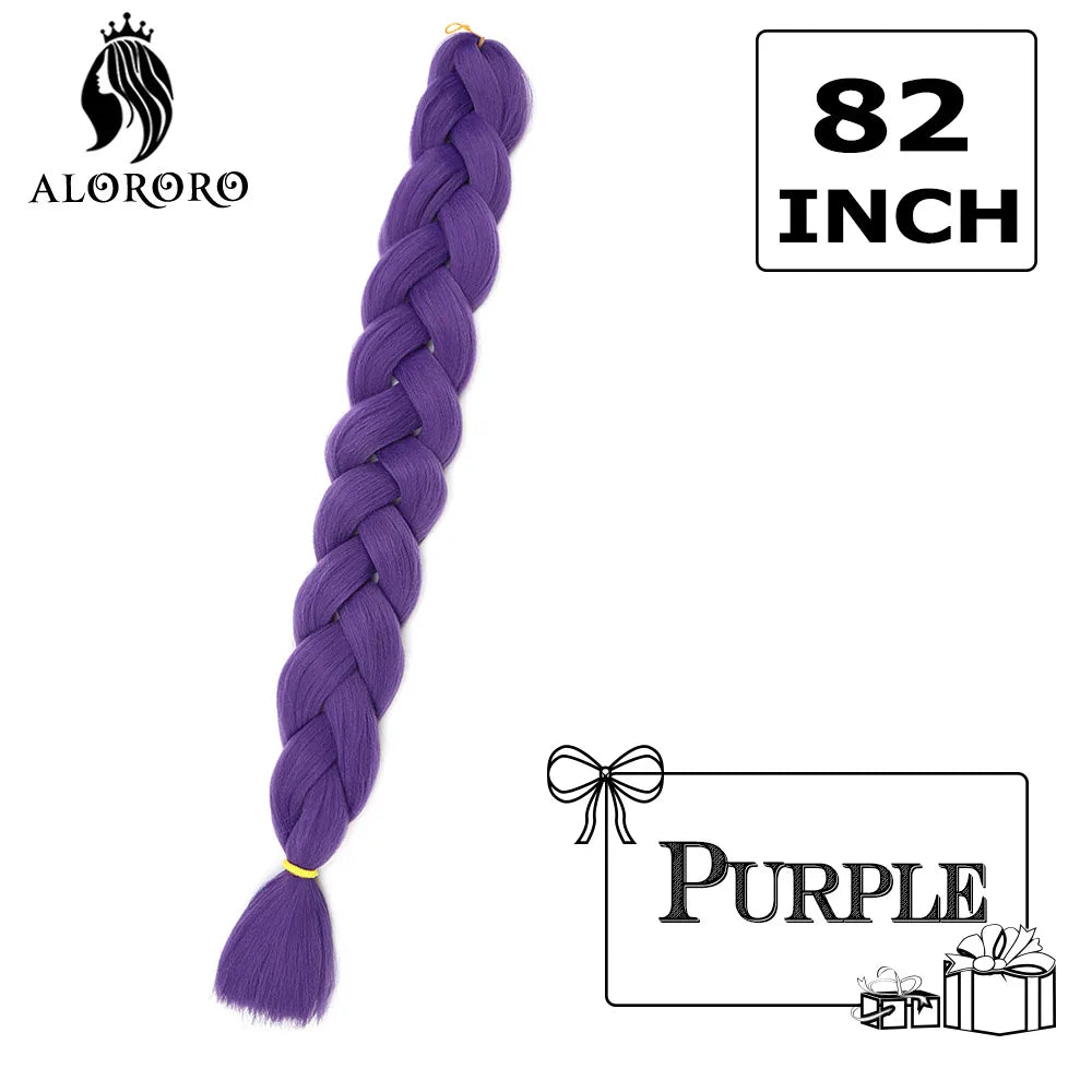 Alororo sintético jumbo trança cabelo 82 Polegada africano falso cabelo de alta temperatura fibra trança extensões de cabelo para mulher