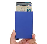 Rfid Credit Card Holder Aluminium Metal Mini Slim Minimalist Wallets Women Men Business Bank Cardholder Case Carteira Masculina