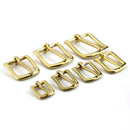 Solid Brass Belt Buckle End Bar Heel bar Buckle Single Pin Belt Half Buckle For Leather Craft Bag Strap Jeans Webbing Dog Collar