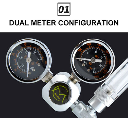 DIY Aquarium CO2 Regulator Magnetic Solenoid Kit Check Valve Fish Tank Accessories CO2 Control System Reactor Generator Set