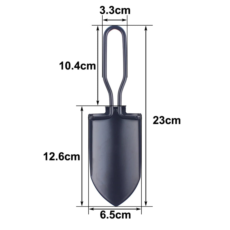 Mini Stainless Steel Garden Tools Collapsible Folding Shovel Camping Spade Gardening Tool Cloth Package