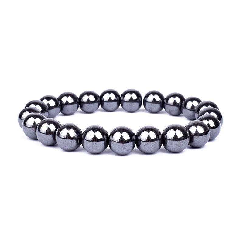 Pulseras de cuentas de obsidiana negra natural, hematita, ojo de tigre, para hombres, protección magnética de la salud, joyería para el alma de las mujeres, pulsera para hombre 