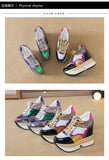 Fashion White Sneakers Women's High Platform Casual Shoes Height Increasing Leather Shoes 10 CM Thick Sole Trainers Tennis Sports