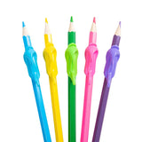 Lote de 10 portalápices de silicona para niños, herramienta de aprendizaje de escritura para bebés, dispositivo de corrección, agarre de lápiz de pez, ayuda para escribir, papelería