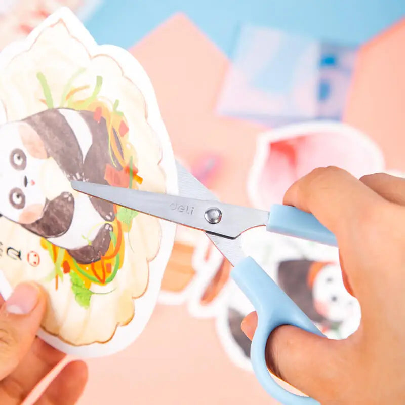 Students Scissors Art Scissors Safety Manual DIY Tools Cartoon Puzzle Cutting Paper-Cut Scissors School Kids Supplies