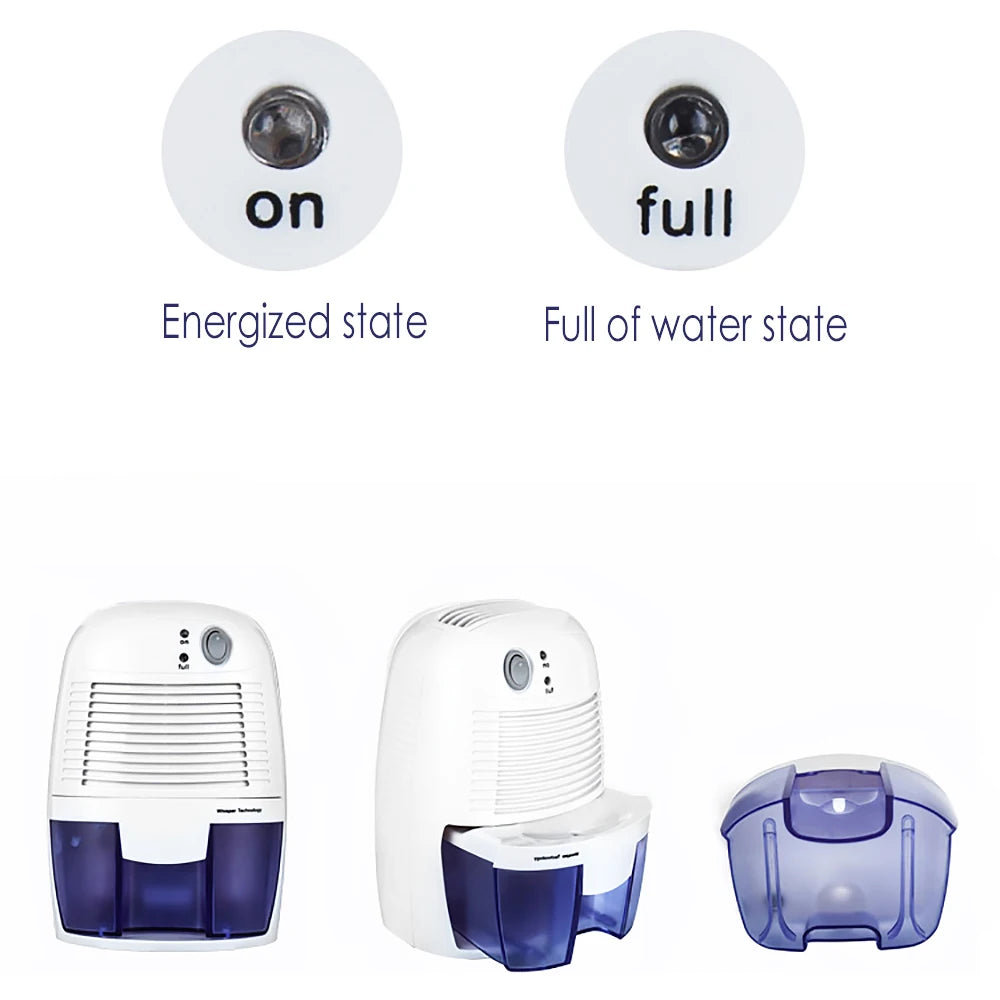THANKSHARE 500ml Dehumidifier Mini Portable Home Officce Air Dryer Desiccant Moisture Absorber Low Noise Cabinet Dehumidifier