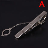 Clip de corbata de metal nuevo para hombre, broche de corbata de boda, broche de corbata de caballero, alfiler de corbata de cristal para accesorios de hombre, joyería.