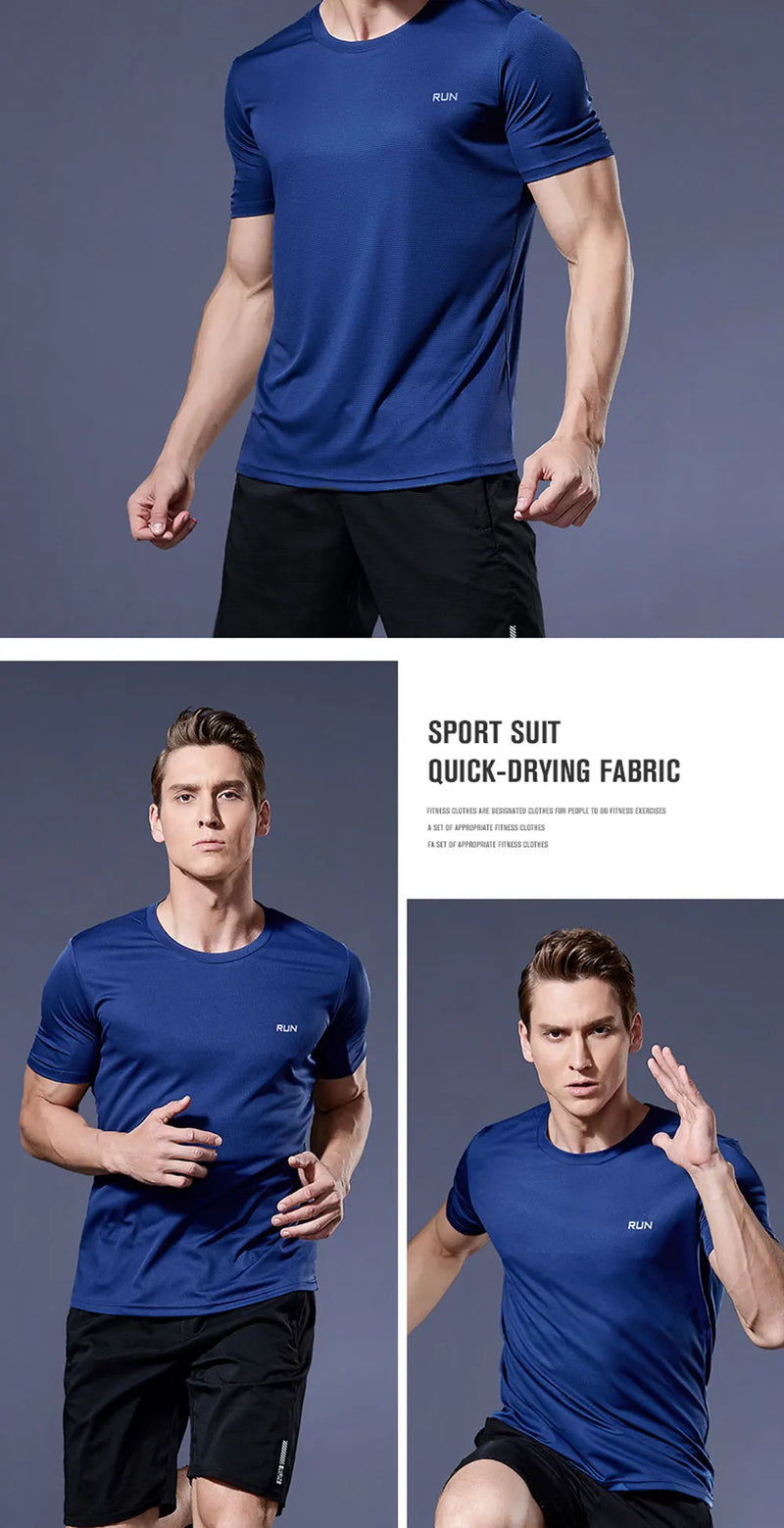 Multicolor Summer Short Sleeve Sport Shirt High Quality Gym Clothing Men Jersey Fitness Shirt Trainer Running T-Shirt Sportswear