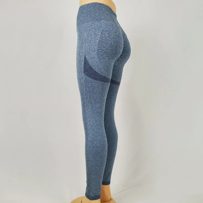 Leggings deportivos sin costuras para mujer, de cintura alta, elásticos, lisos, para yoga, gimnasio, trotar, de secado rápido, push up, ajustados, para mujer