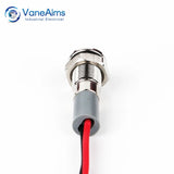IP67 6mm Metal LED Warning Signal Light FXB6F-LED Small Power Indicator Lamp Waterproof 12V 24V 220V Red Green Yellow White Blue