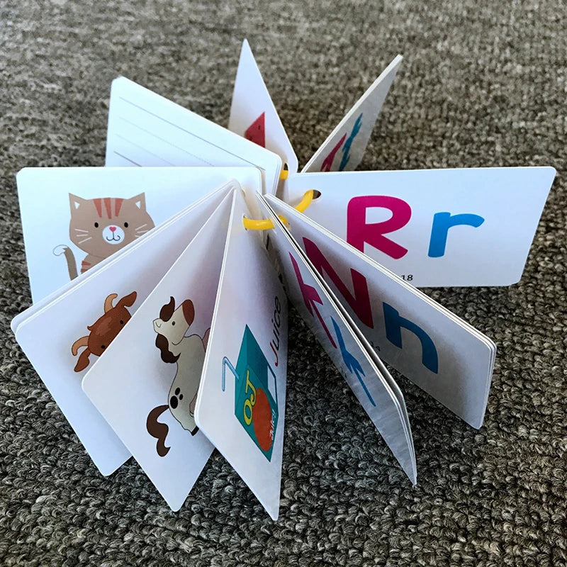 Flashcards com Primeiras Palavras para Crianças, Alfabetos, Cartões de Animais ABC, 1 Caneta, Aprendizagem Precoce, Brinquedos Educativos, Presentes para Crianças, 27