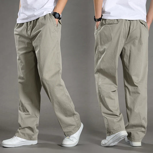 Pantalones cargo para hombre, de algodón, para trabajo, verano y primavera, talla grande 6XL, informales, para escalada, otoño