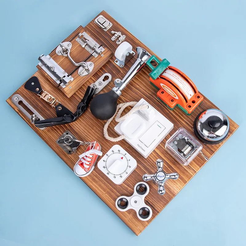 Children Busy Board Montessori Toy DIY Accessories Lock Latch Door Sensory Cognition Toy Preschool Early Education Teaching Aids