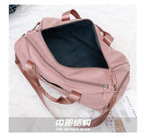 Outdoor Waterproof Nylon Sports Gym Bags Men Women Training Fitness Travel Handbag Yoga Mat Sport Bag with shoes Compartment