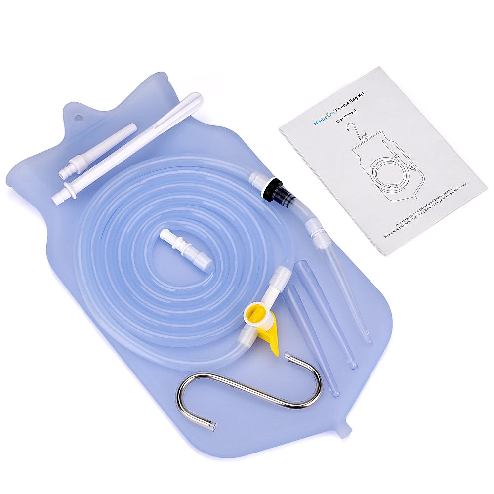 Reusable Enema Bag Colon Irrigator Feminine Hygiene Health Care Weight Loss Silicone Water Detox Douche Anal Vagina Cleaner