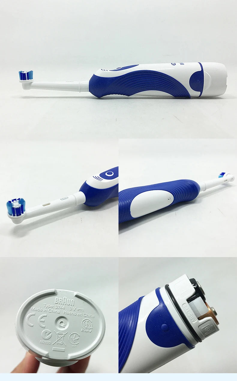 Oral B Sonic Electric Toothbrush Battery Powered 2D Rotating Tooth Brush Oral Hygiene Dental Teeth with Replaceable Heads
