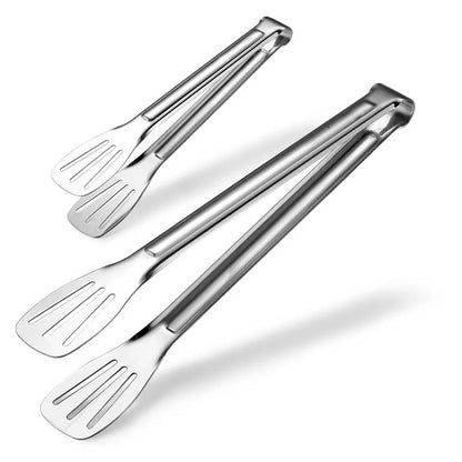 Pinzas de acero inoxidable para alimentos, utensilios de cocina, herramienta de cocina para bufé, pinza anticalor para pan, pinza para repostería, para postres, ensaladas y barbacoas.
