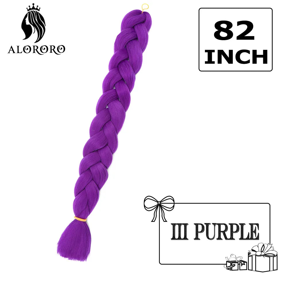 Alororo sintético jumbo trança cabelo 82 Polegada africano falso cabelo de alta temperatura fibra trança extensões de cabelo para mulher