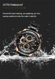 NAVIFORCE Top Brand Luxury Classic Men's Watch Quartz Digital Male Clock Military Sport Silver Stainless Steel Man Wristwatch 9197