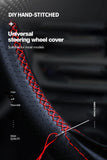 38cm 15inch Car Steering Wheel Braid Cover Artificial leather Needles And Thread Soft Non-slip Auto Interior Accessories Kits