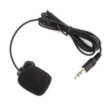 Podofo 3.5mm Universal Portable Mini Mic Microphone Hands Free Clip on Microphone Mini Audio Mic For Car Radio Loud Speaker