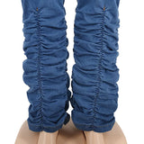 Plus Size Women's Two Piece Set Fall Outfits Long Sleeve Denim Coat and Jeans Stacked Pant Dropshipping Wholesale