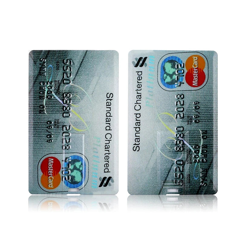 USB Flash Drive High Speed ​​Bank Credit Card Pen Drive 4GB 8GB 16GB Pendrive 32GB 64GB Memory Usb Stick Flash Drive 128GB