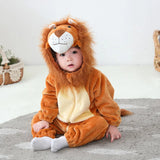 Umorden Infant Toddler Dalmatian Dog Lion Tiger Dinosaur Costumes Baby Boys Girls Kigurumi Cartoon Animal Romper Halloween Purim