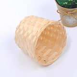 1PCs Small Basket Desktop Finishing Home Storage Bamboo Weaving Products Sundries Organizer Rattan Plant Box Wicker Basket