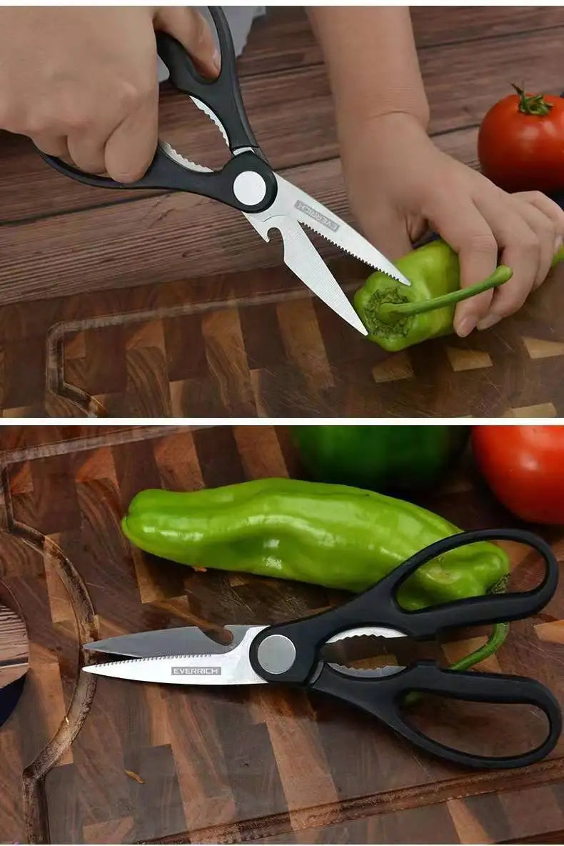 Herramientas de Juego de cuchillos de cocina de acero inoxidable, cuchillo de cocina forjado, tijeras, pelador de cerámica, rebanador de Chef, cuchillo de pelar Nakiri, estuche de regalo
