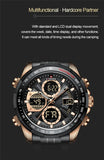 NAVIFORCE Top Brand Luxury Classic Men's Watch Quartz Digital Male Clock Military Sport Silver Stainless Steel Man Wristwatch 9197