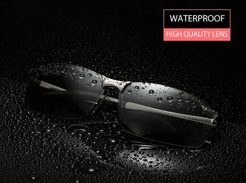 Fashion Half Frame Photochromic Sunglasses Men Women Classic Chamelon Polarized Sun Glasses Male Vintage Fishing Driving Shades