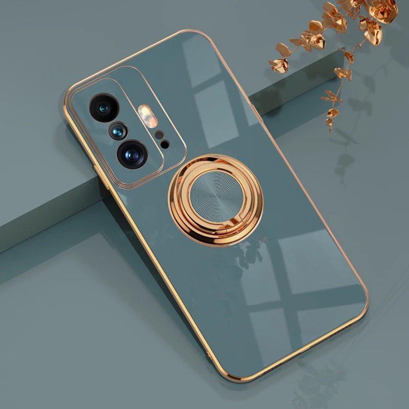 Luxury Plating Silicone Case For Xiaomi Mi 13T 13 11T 12T Mi11T 14 Mi14 Mi11T Mi12T Mi13T Full Protective Cover With Ring Holder