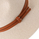 56-58-59-60CM New Natural Panama Soft Shaped Straw Hat Summer Women's/Men's Wide Brim Beach Sun Cap UV Protection Fedora Hat
