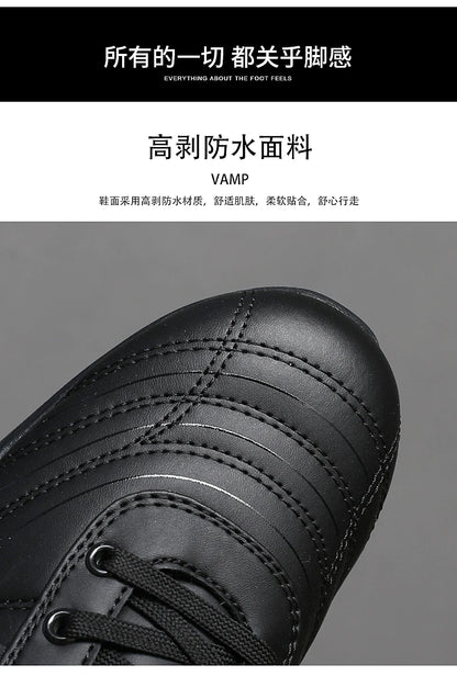 Men's Sports Shoes Leather Waterproof Running Sneakers Luxury Walking Gym Shoes Man Non-slip Training Sneakers Flat Shoes Tennis