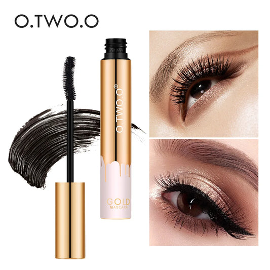 O.TWO.O pestañas de fibra 3D máscara alargadora gruesa pestañas largas negras extensión de pestañas cepillo de pestañas maquillaje Pro cosméticos para ojos