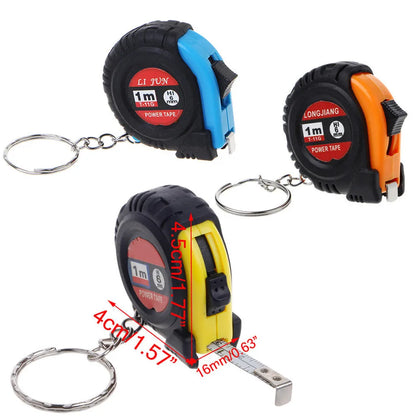 Retractable Ruler Tape Measure Keychain Mini Pocket Size Metric 1m Car Key Rings Accessories Women Men Sholesale Bulk Clasp 2022