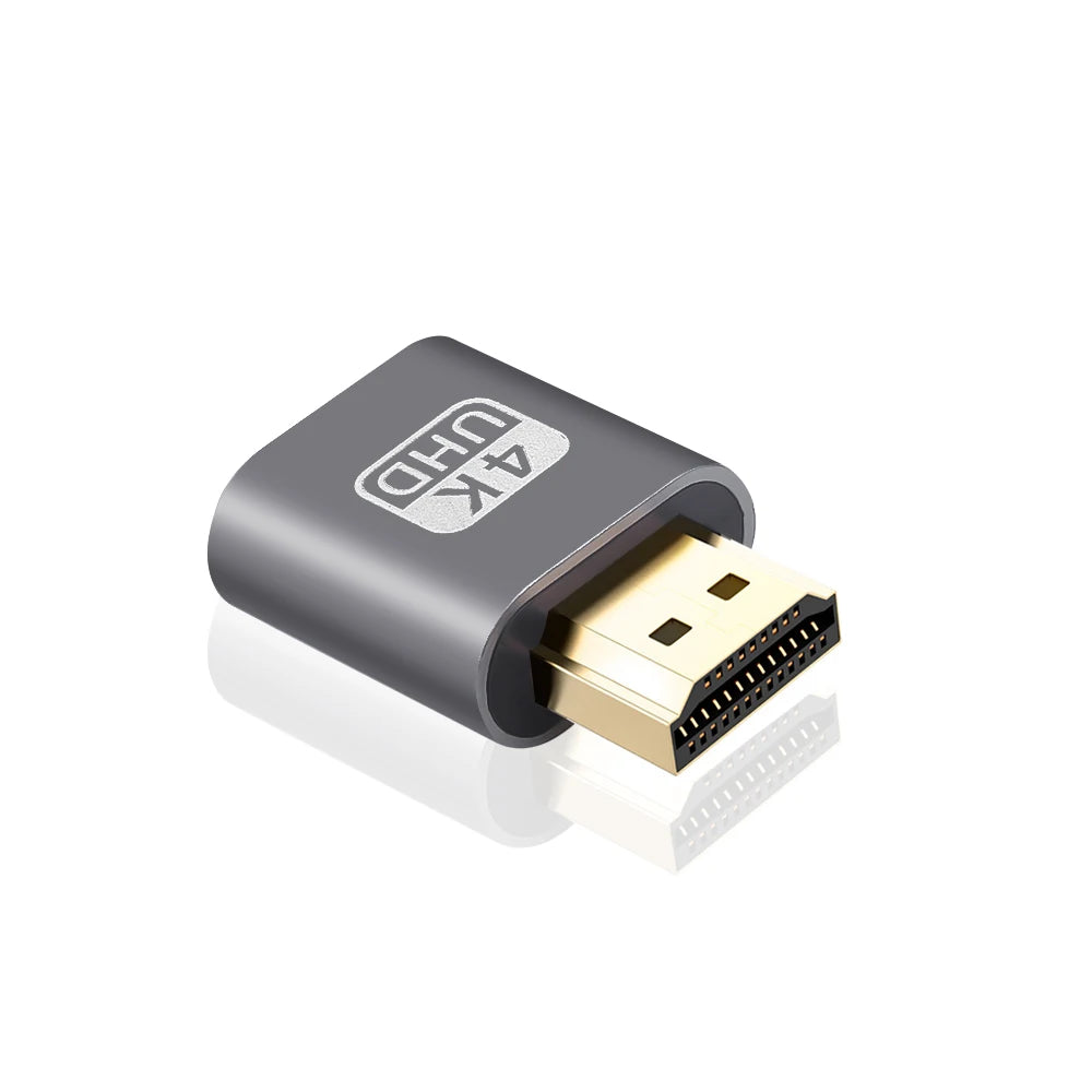 Adaptador de pantalla virtual VGA 4K compatible con HDMI 1.4 DDC EDID, conector ficticio, emulador de pantalla fantasma sin cabeza, placa de bloqueo de tarjeta de video