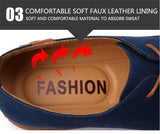 2024 Spring Suede Leather Men's Oxford Casual Shoes Classic Sneakers Comfortable Footwear Dress Shoes Large Size Flats