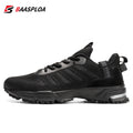 Baasploa Men Running Shoes Mesh Breathable Sport Shoes For Men Fashion Lightweight Casual Sneakers Non-Slip Lace Up Plus Size 50