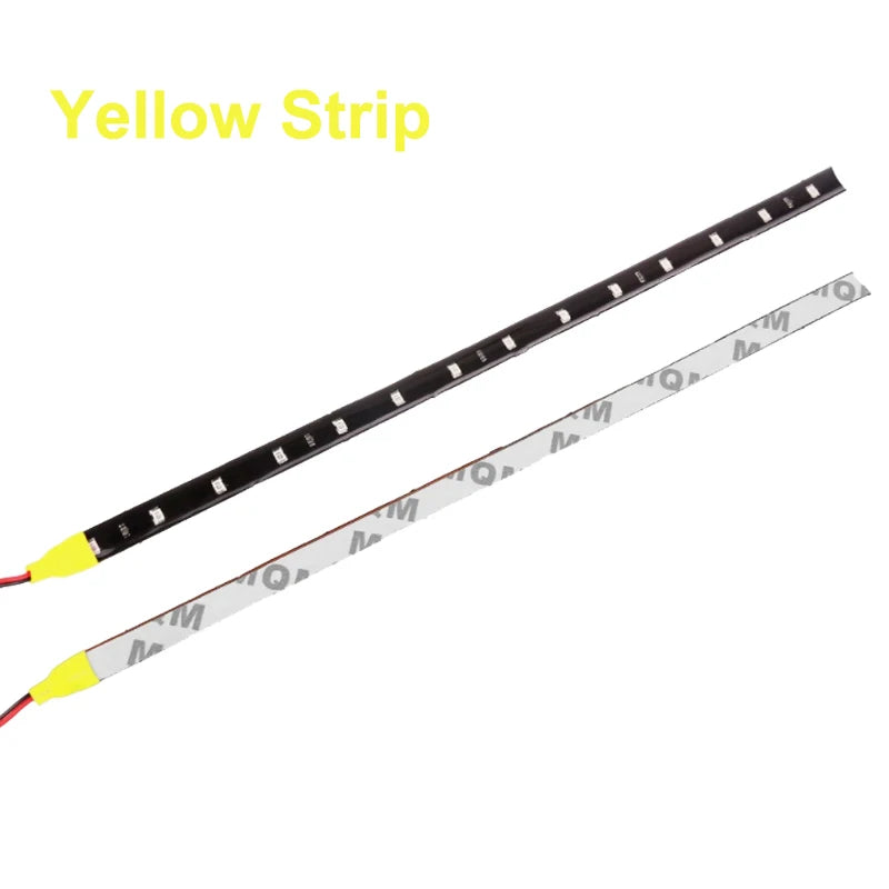 1/4/10 30CM LED Strip Lights Car Styling Decorative Ambient Light 15SMD Waterproof LED Flexible Atmosphere Light Red Yellow Bule