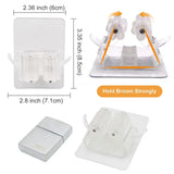 Heavy Duty Wall Mount Mop Ganchos, Vassoura Titular, auto-adesivo, utilitário Hanger, Mop Vassoura Organizador, Casa, Cozinha, Armazenamento do jardim, 1 Pc, 2Pcs