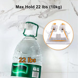 Heavy Duty Wall Mount Mop Ganchos, Vassoura Titular, auto-adesivo, utilitário Hanger, Mop Vassoura Organizador, Casa, Cozinha, Armazenamento do jardim, 1 Pc, 2Pcs