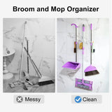 Heavy Duty Wall Mount Mop Ganchos, Vassoura Titular, auto-adesivo, utilitário Hanger, Mop Vassoura Organizador, Casa, Cozinha, Armazenamento do jardim, 1 Pc, 2Pcs