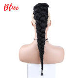Rabo de cabelo com trança 75cm textura afro kinky straight