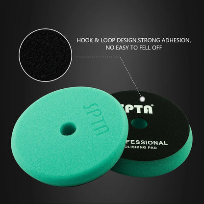 (Venta individual) Almohadillas de pulido SPTA de 3" (80 mm)/5" (125 mm)/6" (150 mm) en forma de T para pulidoras de vehículos DA/RO/GA